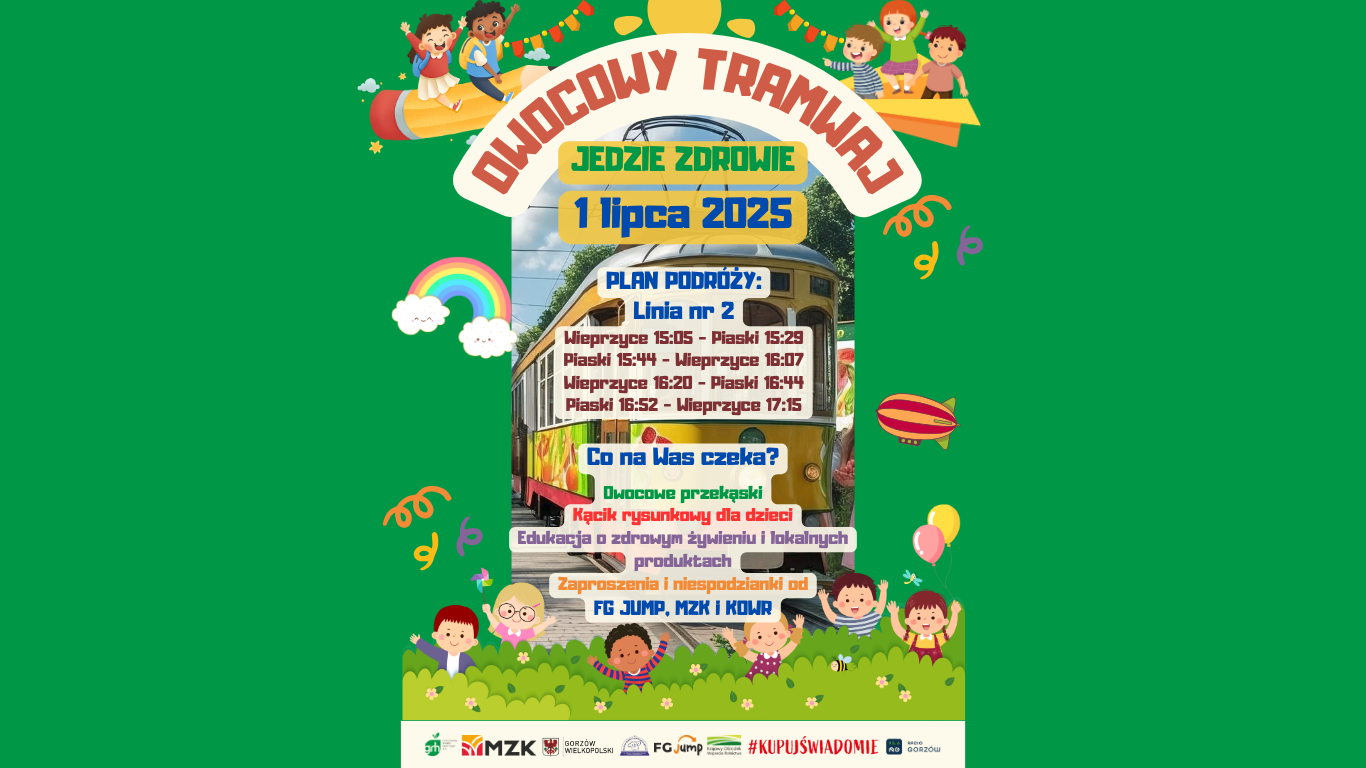 Zdjęcie: Owocowy Tramwaj - JEDZIE ZDROWIE!